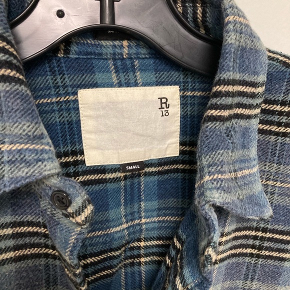 R13 Plaid Oversized Boxy Shirt. Size small - Picture 3 of 13